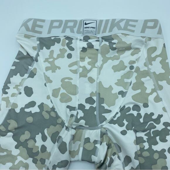 Nike Pro Leggings Men’s Large Athletic Performance Green Camo Pants Workout - Picture 3 of 7